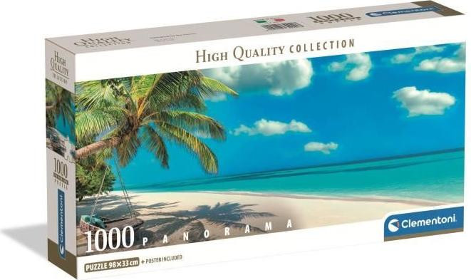 Clementoni Compact 1000-delige panorama puzzel - Zwaaien aan de oceaan