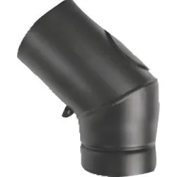Wodtke Rauchrohrbogen 2 mm Stahlblech, Durchmesser 100 mm, 45°, schwarz