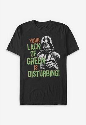 Men's Big & Tall Lack Of Green Graphic Tee by Star Wars in Black (Size LT)