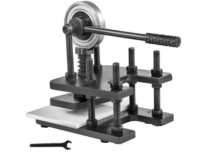 VEVOR Leather Embossing Machine 18X12cm Manuel Machine à gaufrer le cuir Acier étiré à froid Leather Cutting Machine à couper le cuir pour cuir Tissu Papier Film