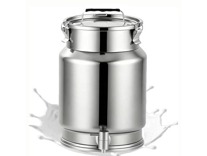 wasserkanister mit hahn 20l trinkwasser kanister behälter Camping Stainless Steel Milk Bucket Milchkanne Edelstahl transportkanne Milch kanne Versiegelter Eimer,A-20L