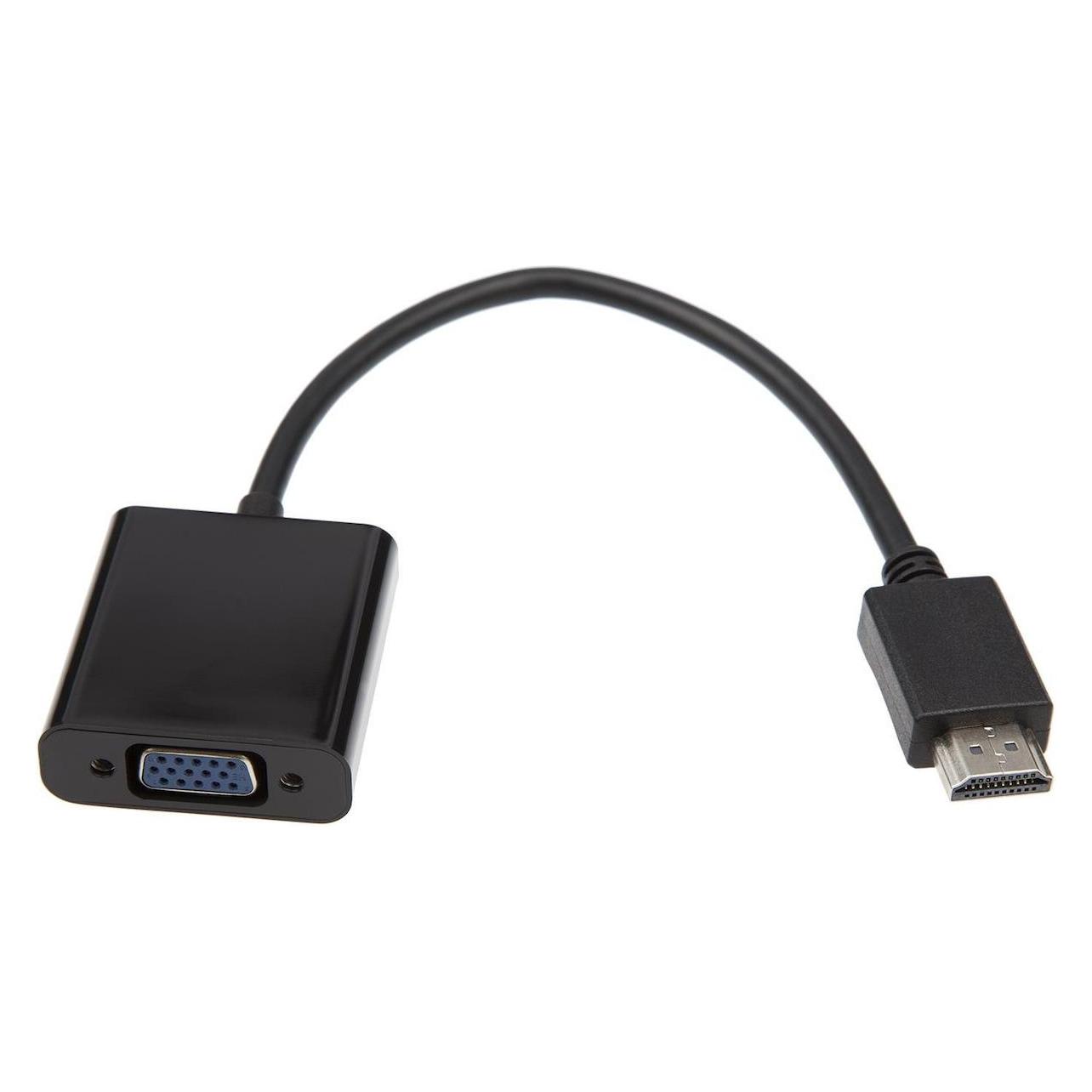 Iiglo HDMI til VGA adapter 10cm (sort) (HDMI, VGA) (II-ADP-VGAFHDMIM)