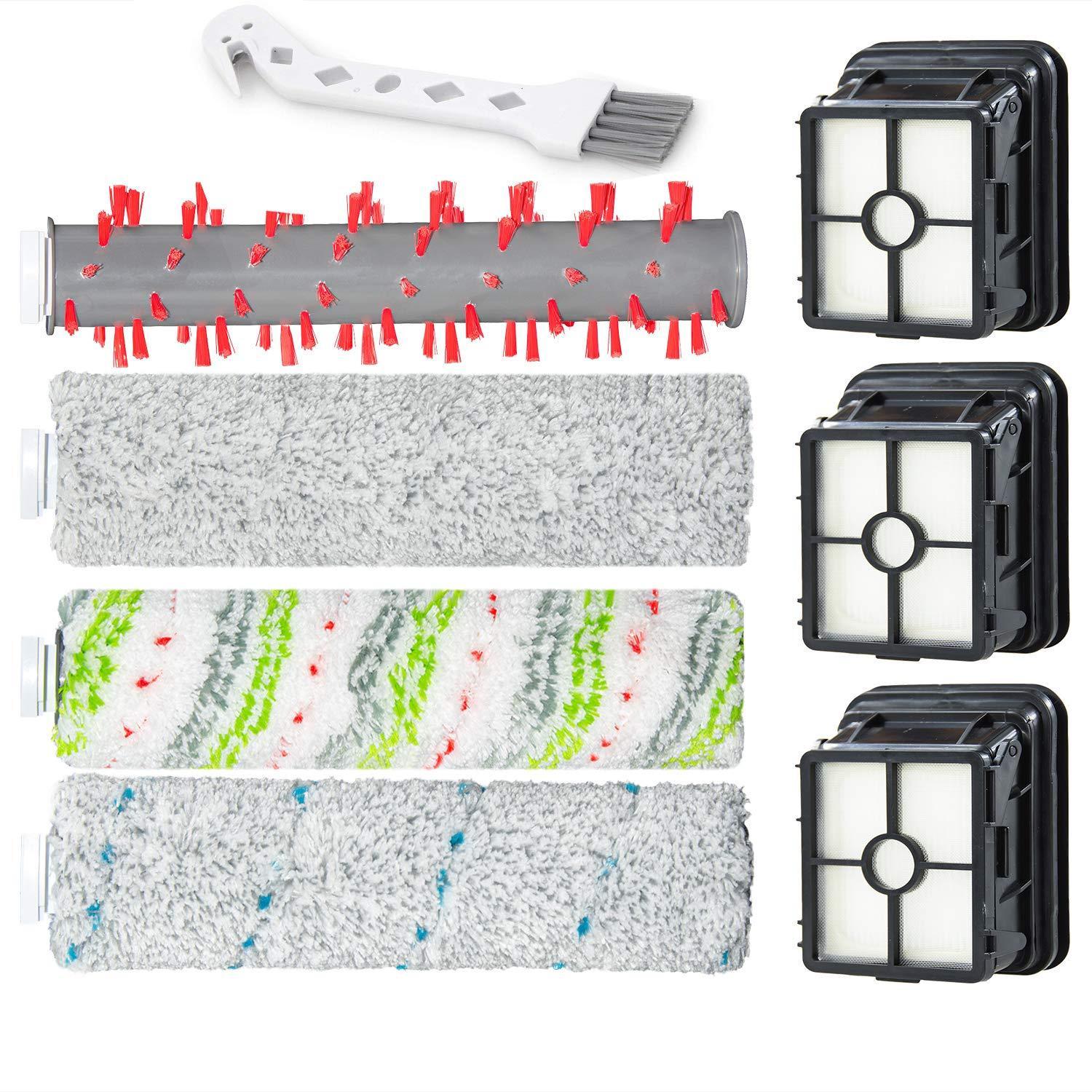 Dripio Vervangende borstelrol en filter voor Bissell CrossWave Max (4+3)