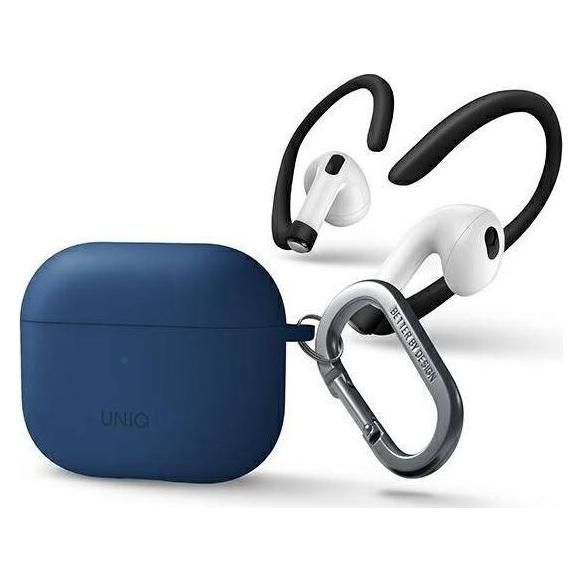 Uniq CASE nexo AirPods 3 GEN + Ohrhaken Silikon blau/blau (Kopfhörer Hülle) (UNIQ568BLU)
