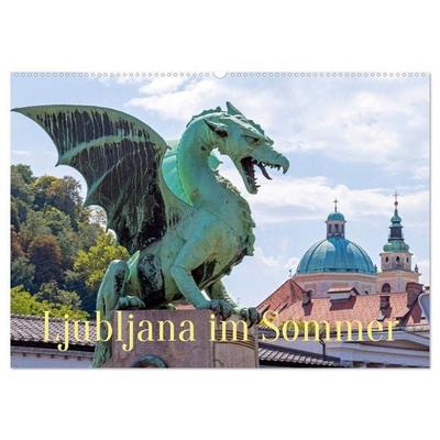 Ljubljana im Sommer (Wandkalender 2027 DIN A2 quer), CALVENDO Monatskalender