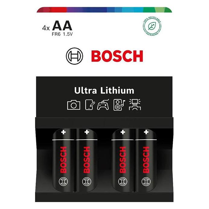 Bosch Hausgeräte Bosch Batterie 4 Stück AA Batterien Ultra Lithium Fr6ul4b/00 (4 Stk., AA) (8594162800018)