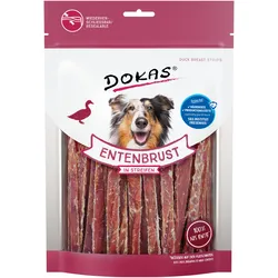 DOKAS Entenbrust in Streifen Hundesnack 8x250 Gramm
