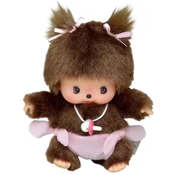 2x Monchhichi Mädchen mit Windel (15 cm)