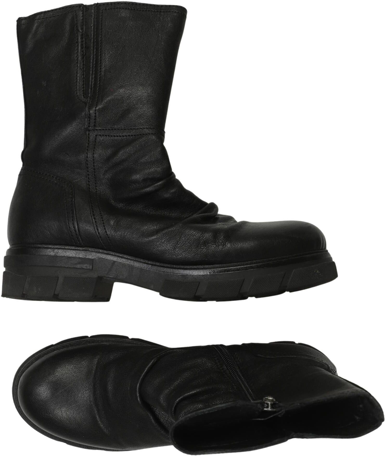 5th Avenue Damen Stiefel, Schwarz, Gr. EU 39, Leder - Second Hand