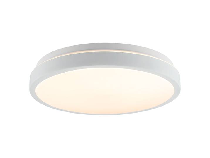 Plafonnier LED Ø 33cm Blanc Fer, laqué Verre acrylique LED Module LED