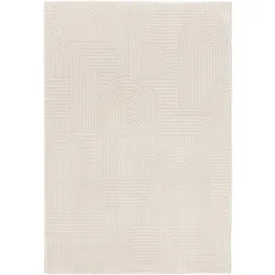 benuta Nest Kurzflor Teppich Tacoma Cream 120x170 cm - Moderner Kurzflor-Teppich für Wohnzimmer
