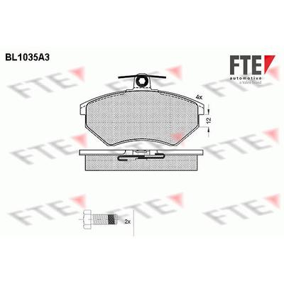 Fte Bremsbelagsatz, Scheibenbremse [Hersteller-Nr. 9010015] für Seat, VW, Audi