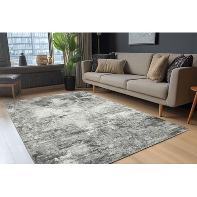 Teppich OBSESSION "Posh 305", grau, B:160cm H:12mm L:230cm, Polyester, Teppiche, Teppich, modernes Design, bedruckte Qualität, Wohnzimmer