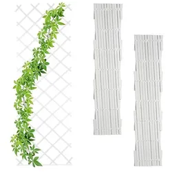 relaxdays 3er-Set Ausziehbares Rankgitter 250 cm weiß weiß