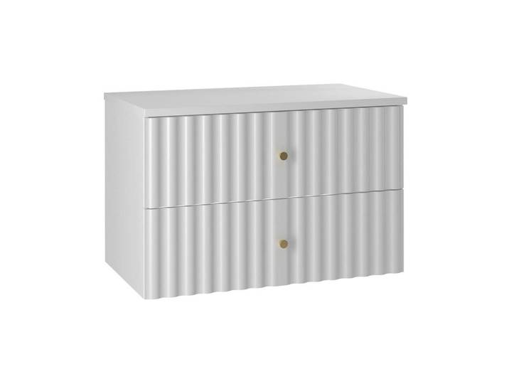 Petits-meubles Waschtischunterschrank 80.6cm Izae Weiß, Holzwerkstoff, 80.6x52.2x46.5 cm, Badezimmer, Badezimmerschränke, Badezimmer-Unterschränke