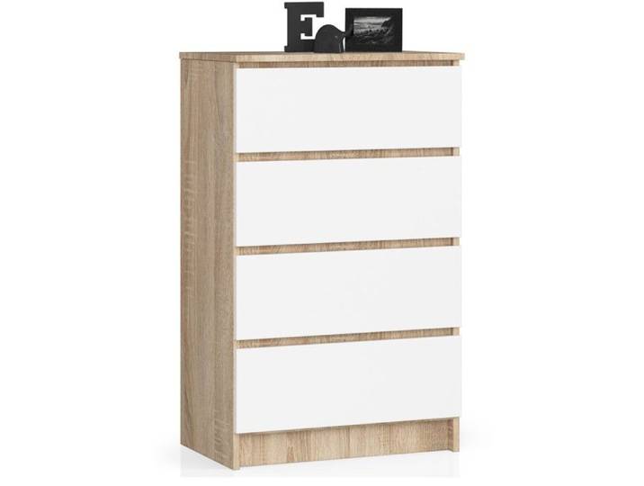 Commode : quatre tiroirs couleur : chêne Sonoma Blanc