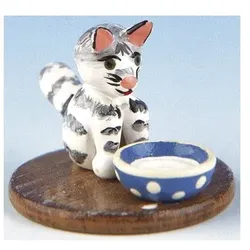 Hubrig-Volkskunst Miniaturen Naschkätzchen Höhe 3 cm