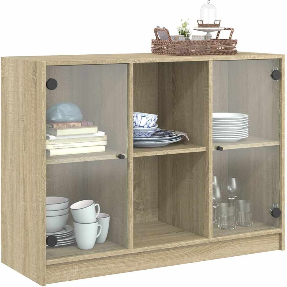 vidaXL Buffet chêne sonoma 102x37x75,5 cm bois d'ingénierie
