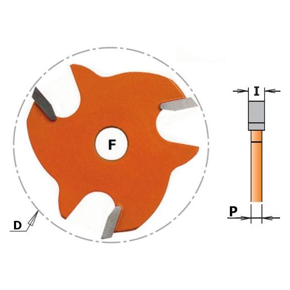 CMT 822.335.11 3,5 mm Scheibenfräser ohne Spindel (45643456)