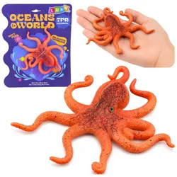 Gummi-Oktopus-Figur, dehnbar, realistisches Meerestier, 12 cm