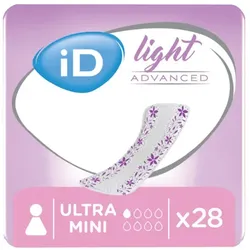 iD Light Advanced Ultra mini, rosa 28 Stück diskrete Slipeinlage