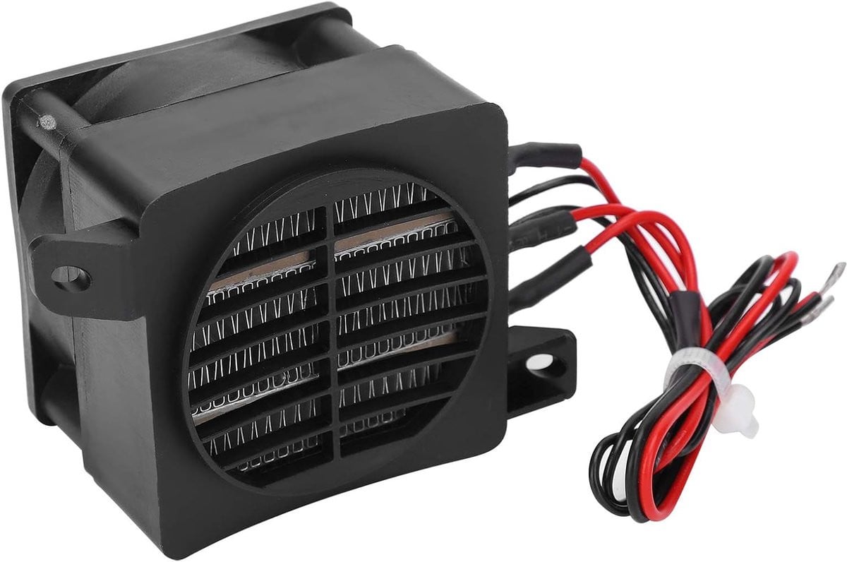 Draagbare elektrische keramische ventilatorverwarming met thermostaat - 300W - Zwart