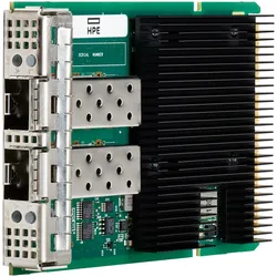 HPE E Broadcom BCM57412, Ethernet 2-port, SFP+, OCP3, Adapter (Mini PCI Express), Netzwerkkarte, Silber, Grün