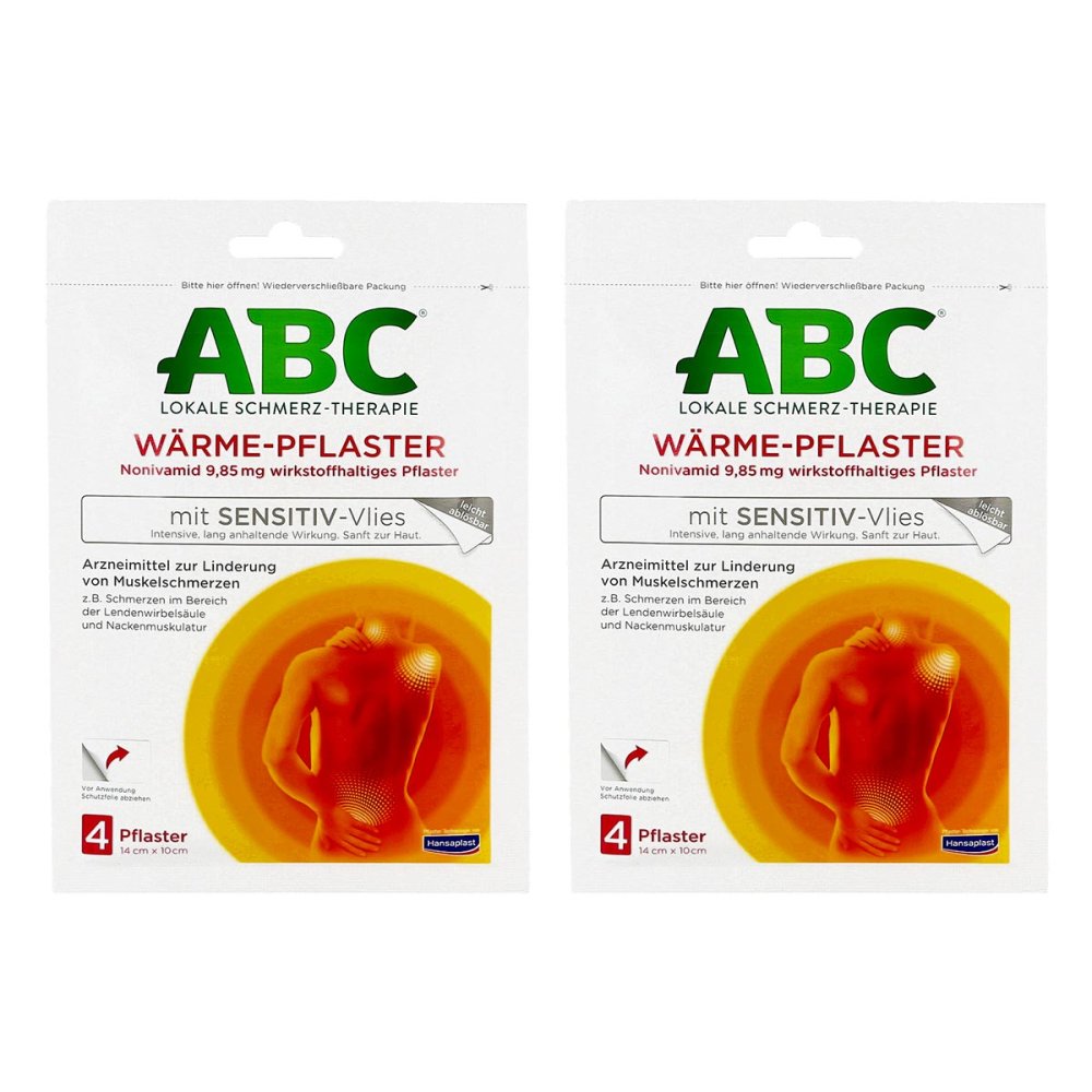 Beiersdorf AG ABC Wärme-Pflaster mit Sensitive-Vlies 9,85mg Hansaplast med 08102731