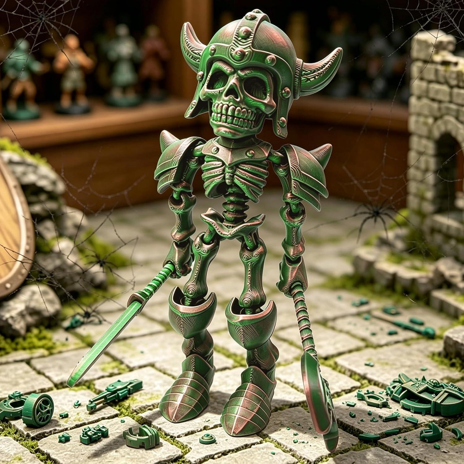 oCreon 3D-geprint ridder-skelet decoratie voor volwassenen voor Halloween