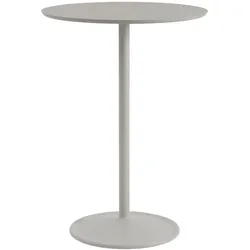 Muuto Soft Cafe Stehtisch, Ø 75 cm, grau linoleum / grau