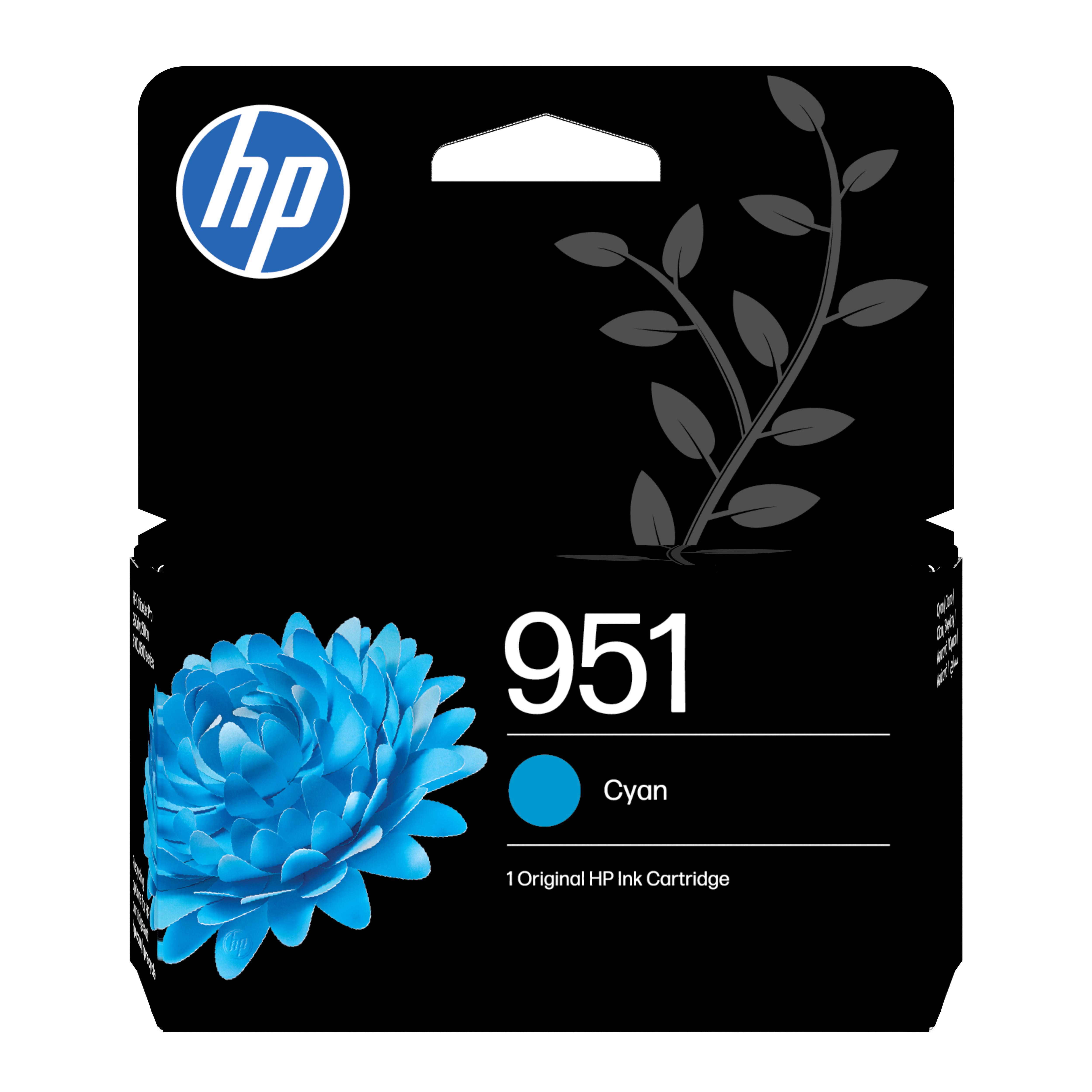 HP Original 951 Druckerpatrone Cyan (CN050AE#LS1) für ca. 535 Seiten Instant Ink