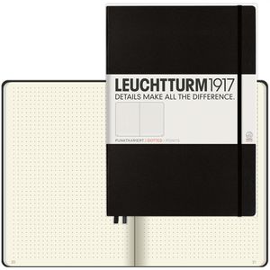 Leuchtturm1917 Notizbuch Master, Karton Hardcover, schwarz, 116 Blatt / 235 Seiten, 100 g/m², dotted, A4