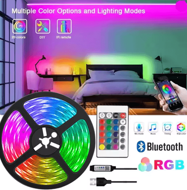 Inspire Essentials RGB LED Strip Lights USB Bluetooth Remote Color Changing Light Tape 30m