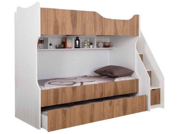 Xlmoebel Etagenbett Stockbett in Weiß, modern und strapazierfähig für Kinderzimmer (1-St., Bett), Hergestellt in Europa