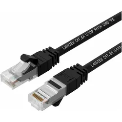 Lanview CAT6A S/FTP 15m Black LSZH (S/FTP, CAT6a, 15 m), Netzwerkkabel