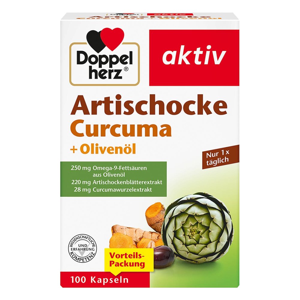 Queisser Pharma GmbH & Co. KG Doppelherz Artischocke Curcuma+olivenöl Kapseln 19289351