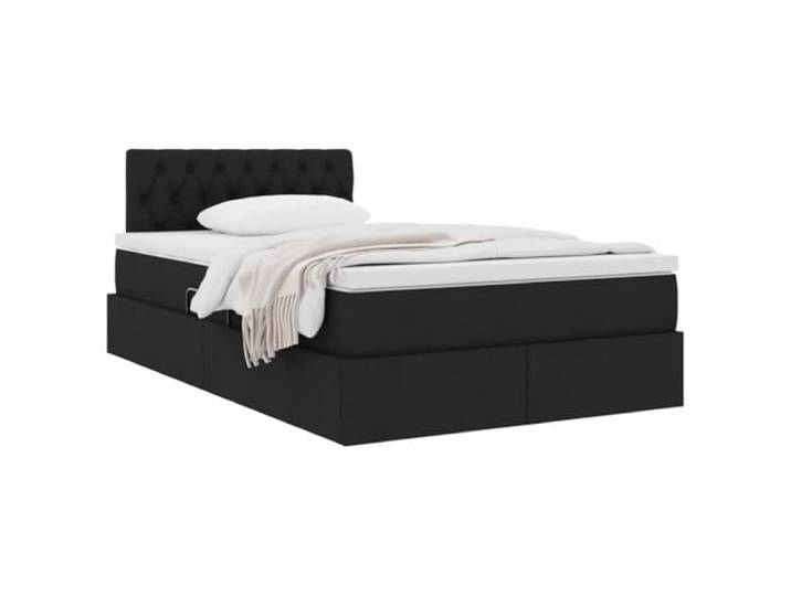 KTHLBRH Boxspringbett 120 x 200 cm schwarz mit Matratze Hydraulisches Heben, robuster Rahmen, modernes Design, platzsparend