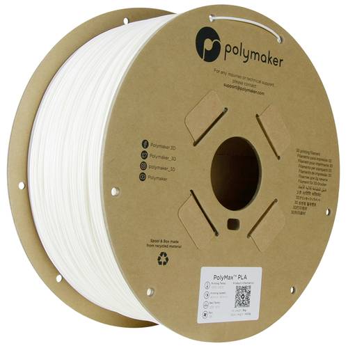 Polymaker PA06023 Filament Tough PLA schlagfest 1.75mm 3000g Weiß PolyMax 1St.