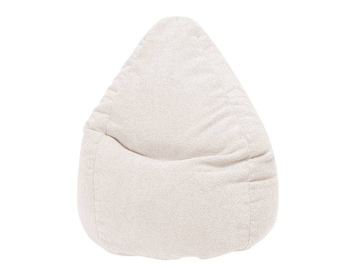 Pouf BeanBag WOOLLY XXL Beige Peluche 80 x 130 x 80cm
