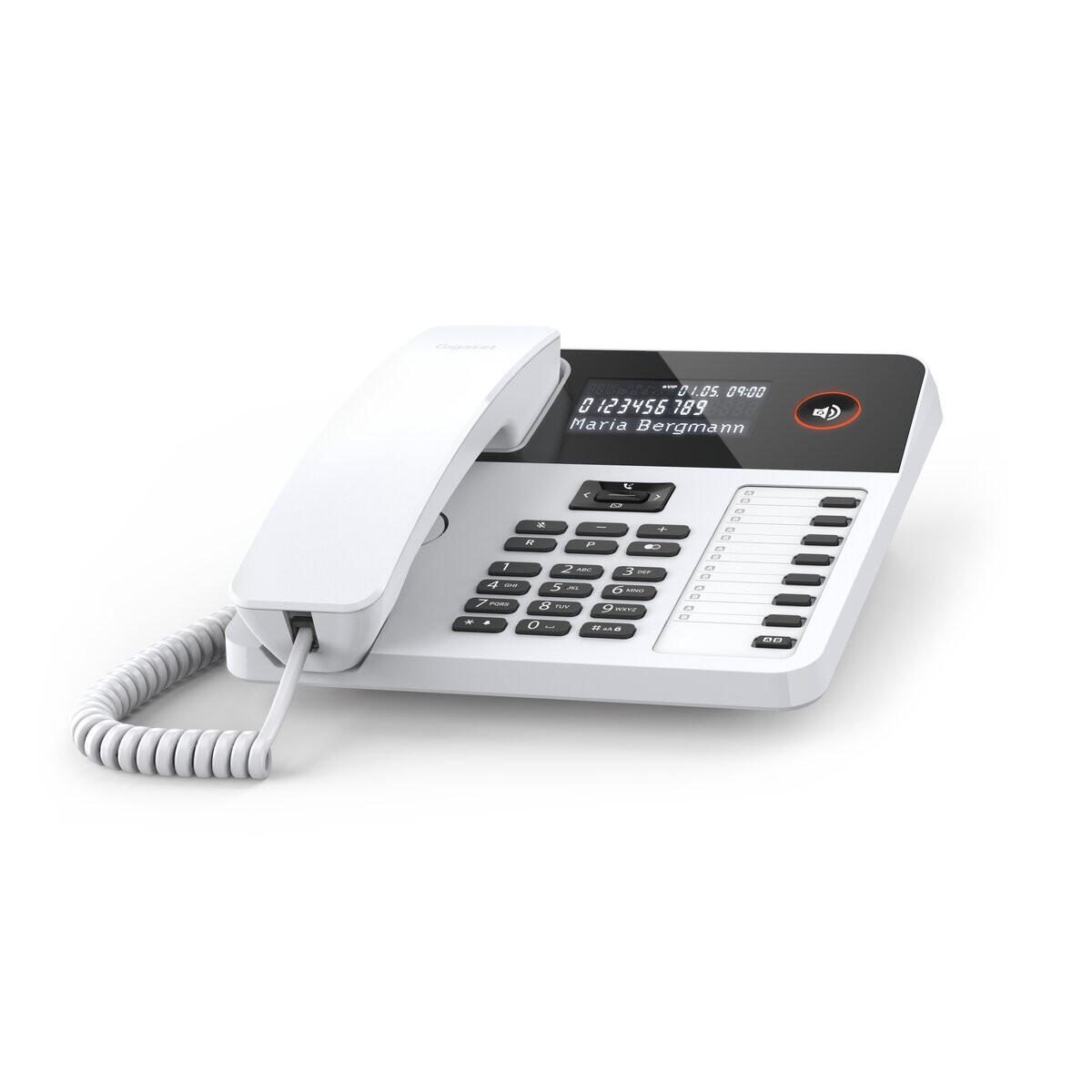 Gigaset DESK 600 Telefon mit Schnur, Weiß S30350-H224-B102