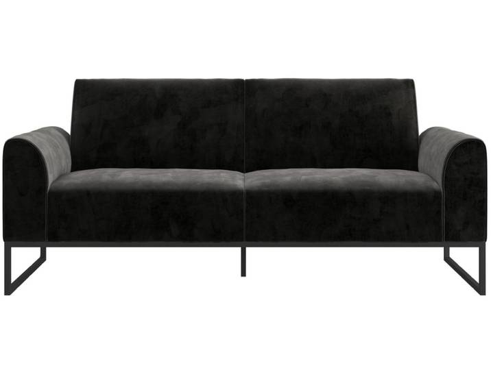 Schlafsofa ADLEY Samt Schwarz