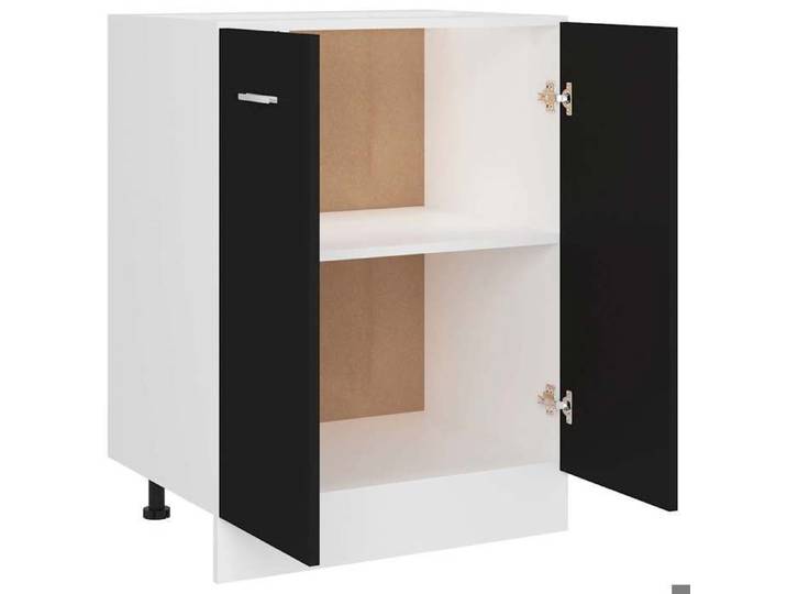 Maison Soldes Armoire Bas（Cabinet/Armoire Placard）- Meuble bas  Lyon  Noir 60x46x81 5cm Bois d'ingénierie Moderne588765