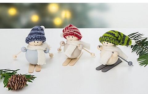 buttinette Bastel-Set "Skifahrer"