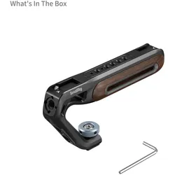 SmallRig Wooden Top Handle mit Cold Shoe Mount, Detailfarbe, Video Zubehör, Schwarz, Braun