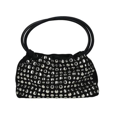 Henkeltasche JEFFREY CAMPBELL "Jeffrey Campbell Taschen Veloursleder", Damen, Gr. onesize, schwarz, Veloursleder, Taschen