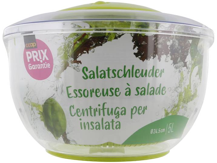 Prix Garantie Salatschleuder, 24.5cm. Fassungsvermögen 5L