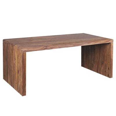 KADIMA DESIGN Schreibtisch BOHA Massiv-Holz Sheesham Computertisch 180 cm breit Echtholz Design Ablage Büro-Tisch