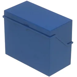 Helit, Kartenaufbewahrung, Klein-Karteikasten A5 quer, blau, unbestückt aus Polystyrol, für ca. 500 Karten (A5)