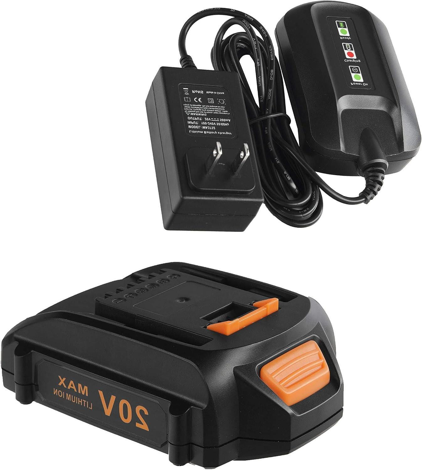 Worx Lithium accu 20V en oplader - Zwart