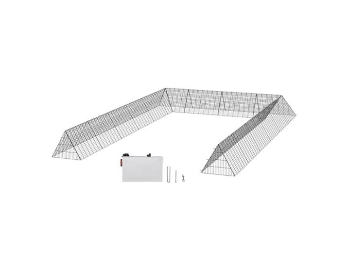 VEVOR Enclos du poulailler\, 600 x 400 x 61\,5 cm (L x L x H)\, Tunnels de Poulet pour la Cour\, poulailler Portable pour l’extérieur avec Cadres d’Angle\, 2 Ensembles\, adapté aux Poulets\, Canards\, Lapins